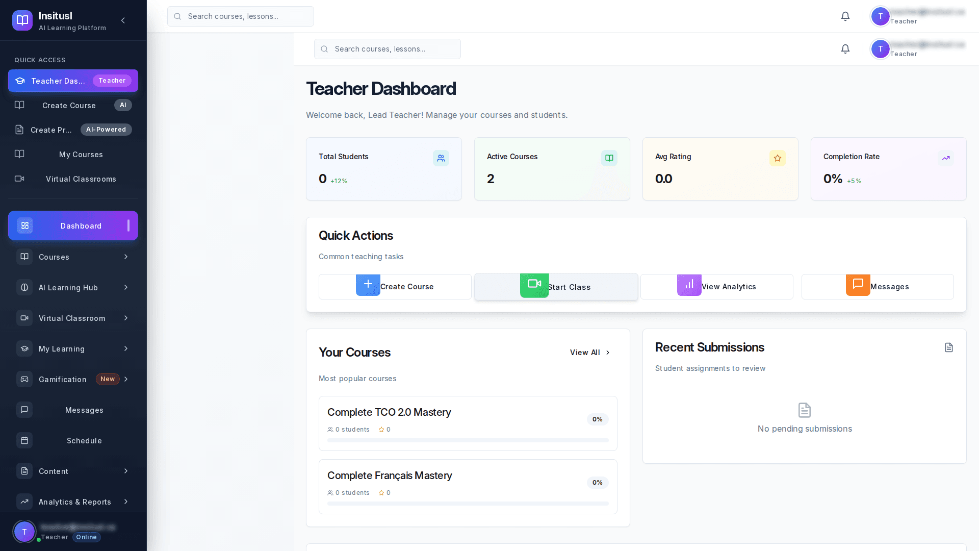 Course Management Center